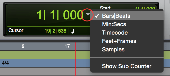 Pro Tools Set Bar|Beat